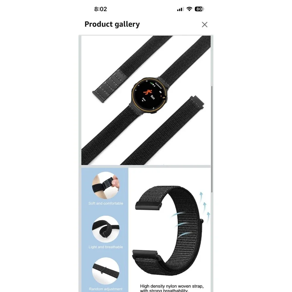 For Garmin Forerunner 235/220/230/620/630/735XT Replace Band Strap New #13 Gray